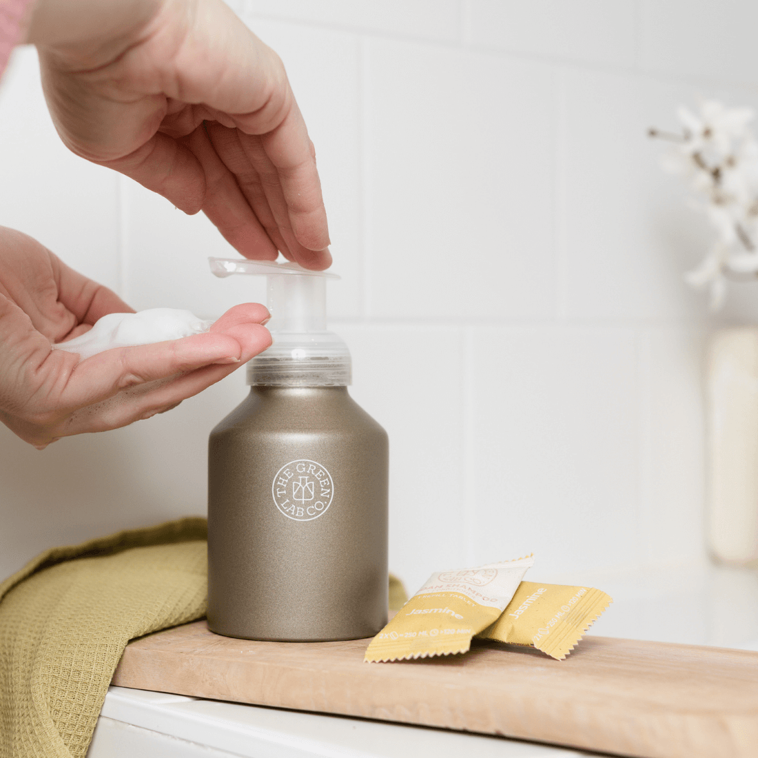 φιάλη για σαπούνι με αντλία αφρισμού