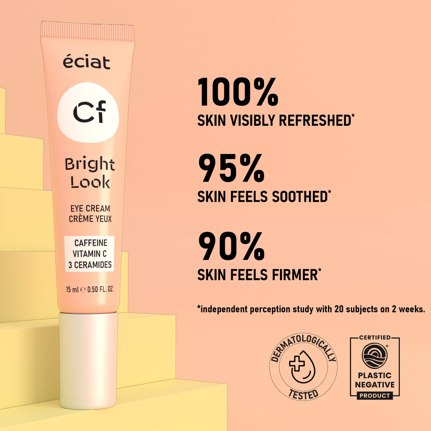Κρέμα ματιών Bright look ⭐ Με εκχύλισμα κόκκων καφέ