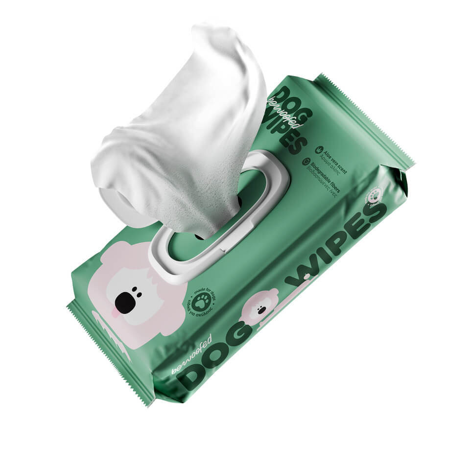 Βιοδιασπώμενα μαντηλάκια σκύλου Aloe Vera, 80 τμχ, φυσικά συστατικά για απαλό και λαμπερό τρίχωμα
