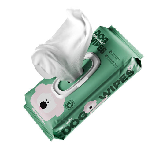Βιοδιασπώμενα μαντηλάκια σκύλου Aloe Vera, 80 τμχ, φυσικά συστατικά για απαλό και λαμπερό τρίχωμα