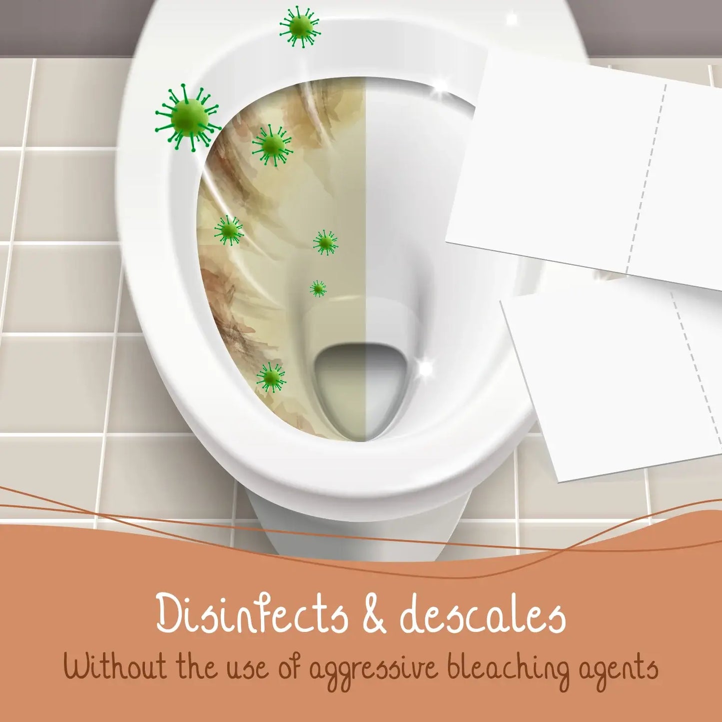 Φύλλα καθαρισμού τουαλέτας | Οικολογική σύνθεση