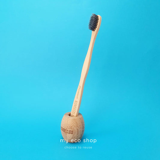 οδοντόβουρτσα bamboo με βάση στήριξης
