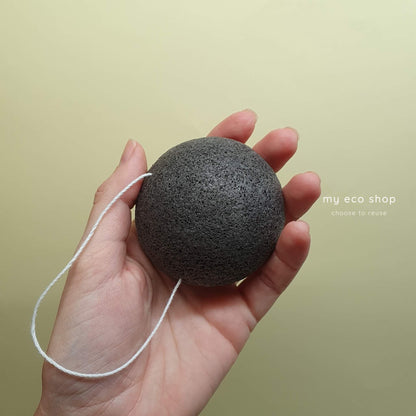 μαύρο konjac sponge για λιπαρές επιδερμίδες