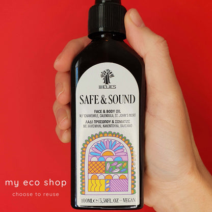 λάδι για πρόσωπο και σώμα φυσικό safe and sound 111 elies