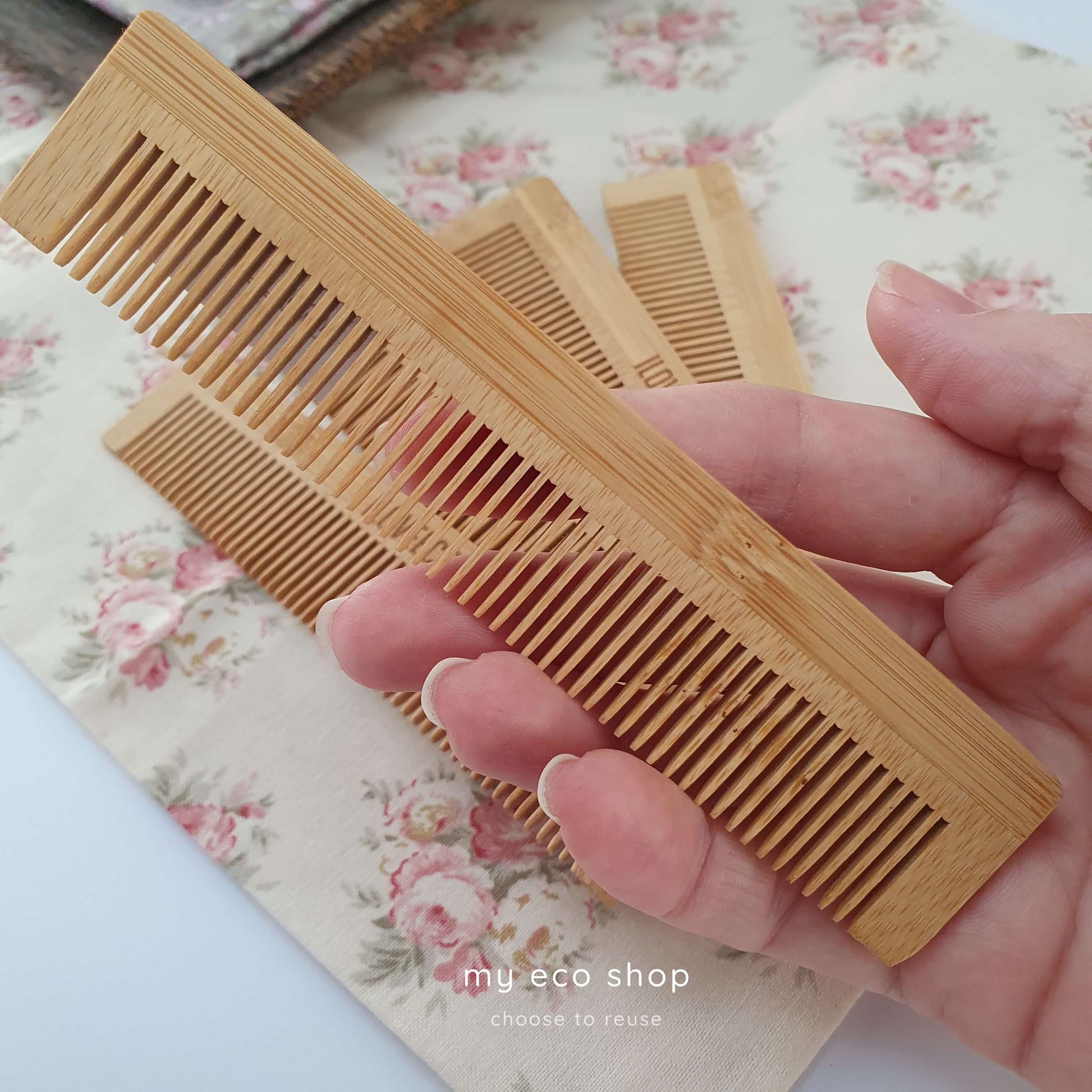 χτένα μαλλιών bamboo οικολογική